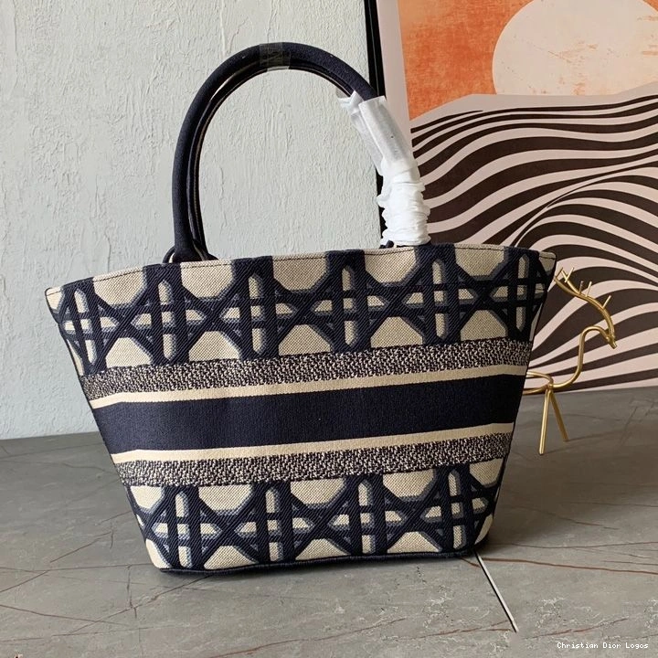 Cheap Canvas Macrocannage Blue Dior Christian Hat Basket Motif Bag 0814 Luxury
